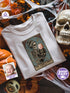 Personalized Skeleton Mom & Baby Halloween Shirt – Custom Photo & Text Tarot Card Design