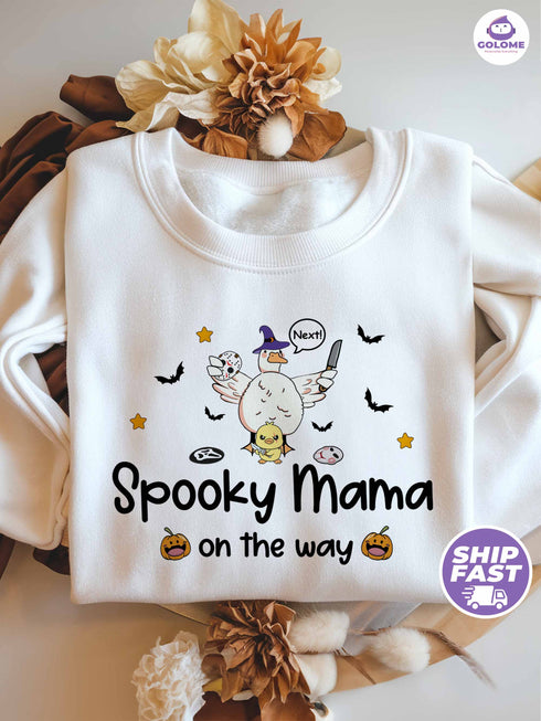 Spooky Goose Mama Halloween Shirt: Bella+Canvas Tee or Gildan Sweatshirt