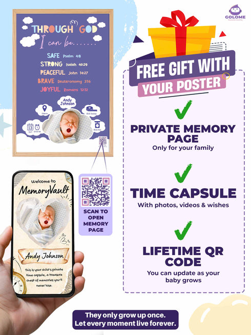 Custom Baby News Superhero Poster – Personalized Wall Art