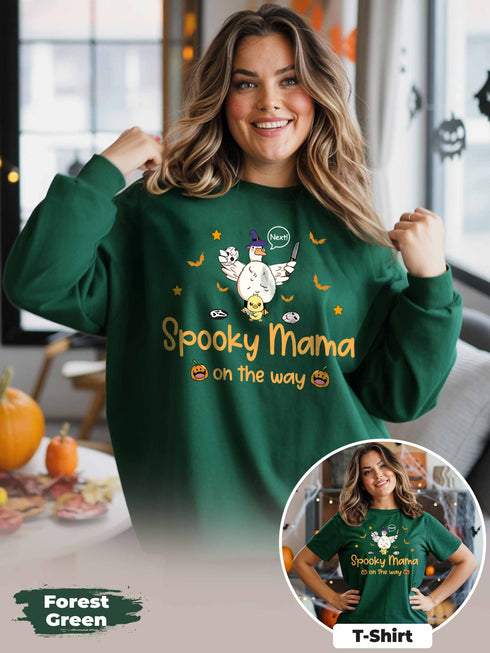Spooky Goose Mama Halloween Shirt: Bella+Canvas Tee or Gildan Sweatshirt
