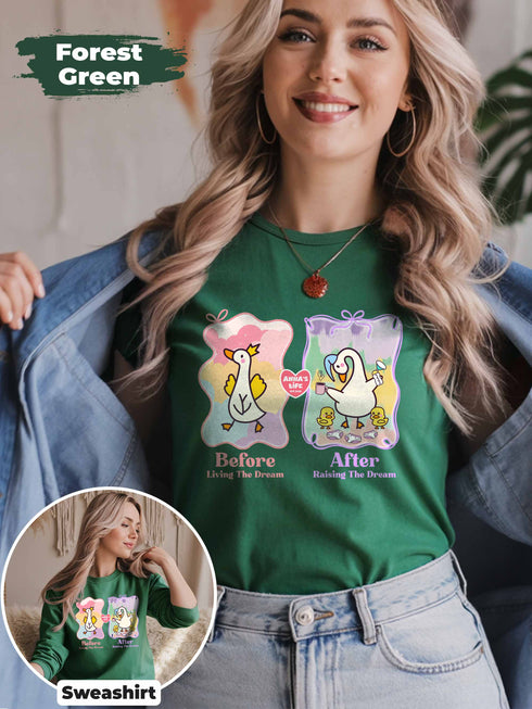 Silly Goose Mom Life Shirt – Before Kids After Kids – Custom Name T-Shirt or Sweater