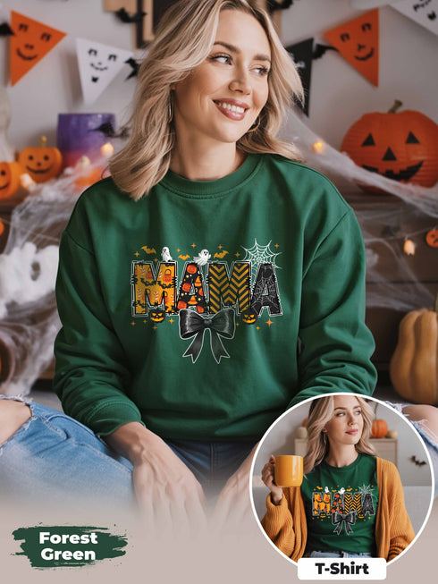 Halloween Mama Sweatshirt – Cute Spooky Season Shirt for Moms
