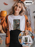 Personalized Skeleton Mom & Baby Halloween Shirt – Custom Photo & Text Tarot Card Design