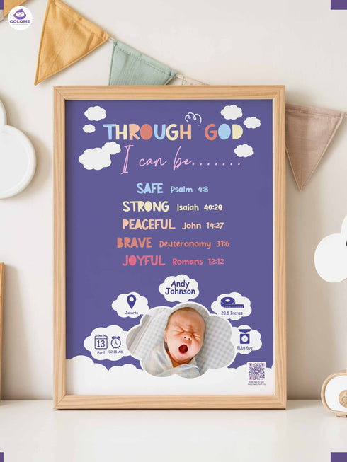 Custom Baby News Superhero Poster – Personalized Wall Art