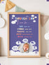 Custom Baby News Superhero Poster – Personalized Wall Art