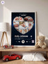 Personalized Baby Photo Collage Poster – Music Player Heart Design – Custom Keepsake