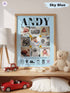 Baby Collage Poster – Personalized Photo & Birth Stats Wall Art
