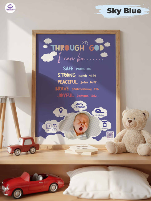 Christian Baby Poster Bundle – Personalized Scripture Wall Art for Nursery