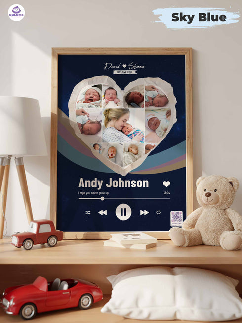 Baby Poster Bundle – Personalized Nursery Wall Art with Custom Photo & Name