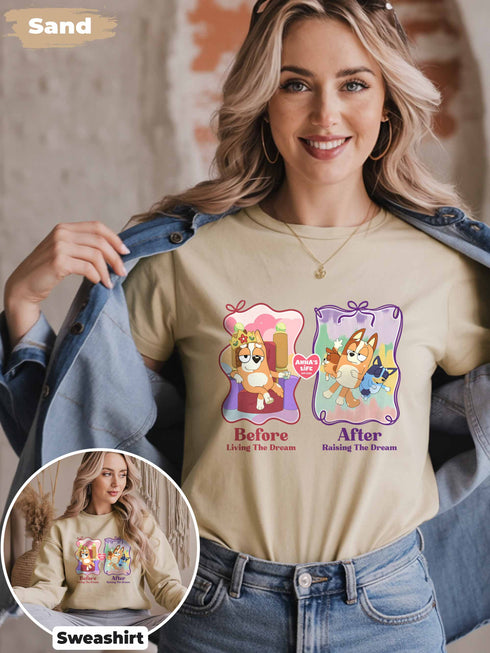 Funny Mom Life Shirt – Before Kids After Kids – Custom Name T-Shirt or Sweater