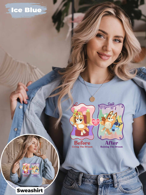 Funny Mom Life Shirt – Before Kids After Kids – Custom Name T-Shirt or Sweater