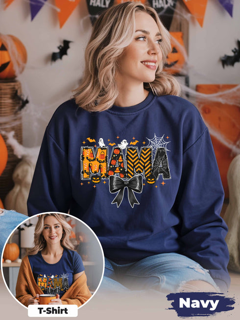 Halloween Mama Sweatshirt – Cute Spooky Season Shirt for Moms