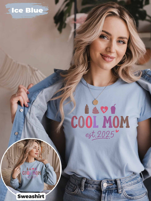 Cool Mom Shirt – Funny Mom Life Tee – Custom Year & Name – T-Shirt or Sweater