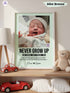 Personalized Baby Poster – “Never Grow Up” Lyric Print – Custom Photo Keepsake