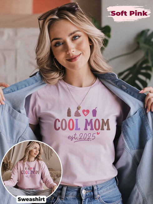 Cool Mom Shirt – Funny Mom Life Tee – Custom Year & Name – T-Shirt or Sweater