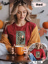 Personalized Skeleton Mom & Baby Halloween Shirt – Custom Photo & Text Tarot Card Design