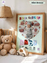 Baby Birth Stats Collage Poster – Personalized Heart Photo Print