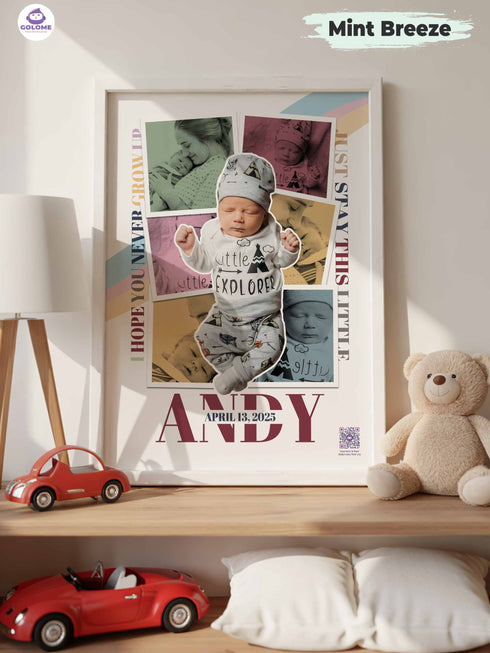 Baby Poster Bundle – Personalized Nursery Wall Art with Custom Photo & Name