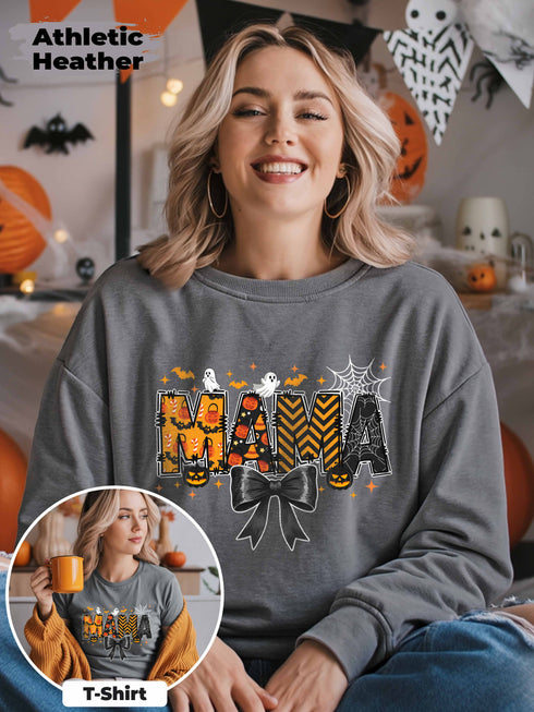 Halloween Mama Sweatshirt – Cute Spooky Season Shirt for Moms