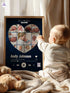Personalized Baby Photo Collage Poster – Music Player Heart Design – Custom Keepsake