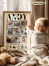 Baby Collage Poster – Personalized Photo & Birth Stats Wall Art