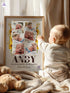 Personalized Sunflower Baby Photo Collage Poster – Custom Multi-Photo Keepsake with Quote