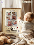 Personalized Baby Photo Collage Poster – Music Player Design – Custom Multi-Photo Keepsake (4 Color Options)