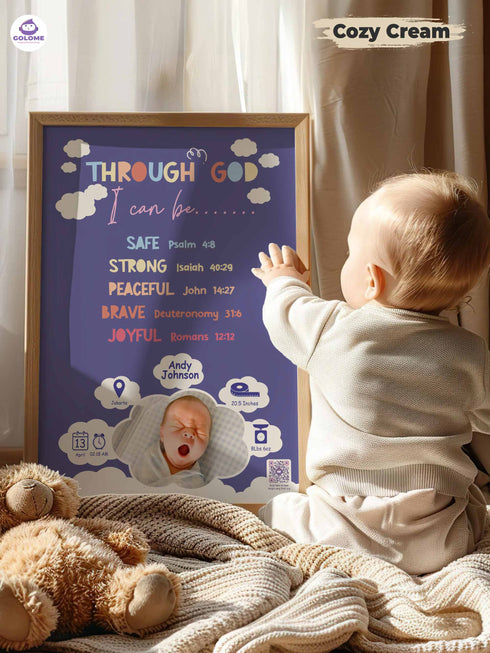 Christian Baby Poster Bundle – Personalized Scripture Wall Art for Nursery