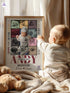 Personalized Baby Photo Collage Poster – “Never Grow Up” Lyric Print – Custom Keepsake