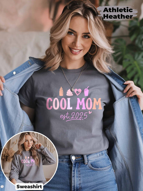 Cool Mom Shirt – Funny Mom Life Tee – Custom Year & Name – T-Shirt or Sweater